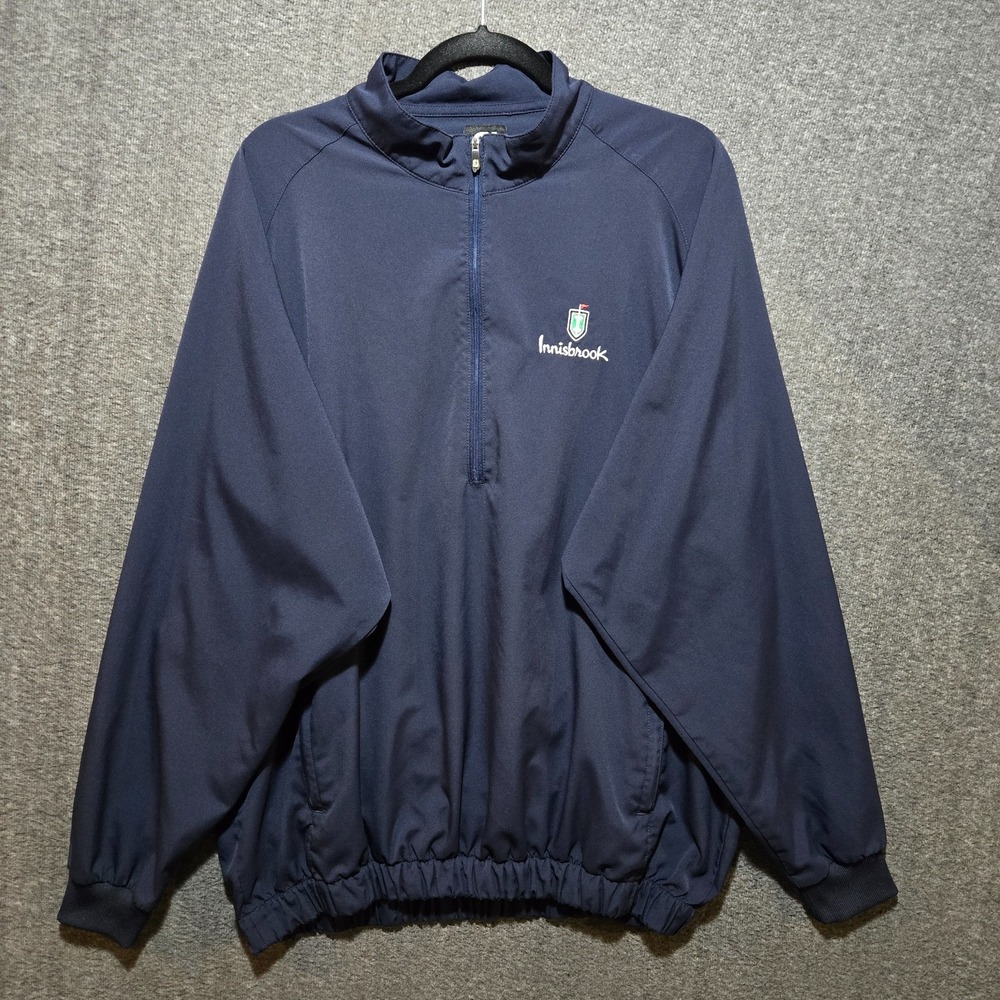 Footjoy 1/2 Zip Pullover Navy Blue Innisbrook Golf Sz Large Lightweight Jacket